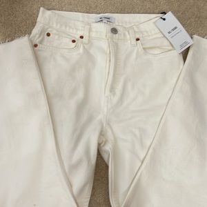 Re/Done 90s High Rise Ankle Crop Off white
